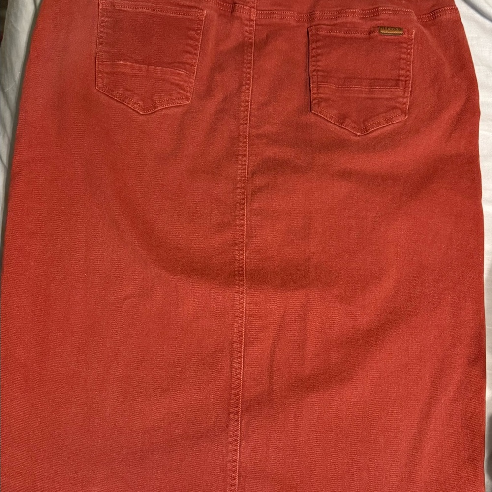Nuggles Stylish Red rust Denim Skirt